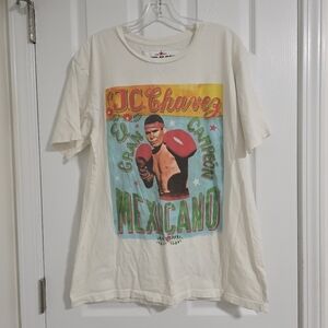 Mens XL Julio Cesar Chavez Roots of Fight Bloodlines White T-shirt